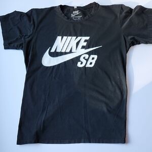 Nike SB Black Tee with White Logo